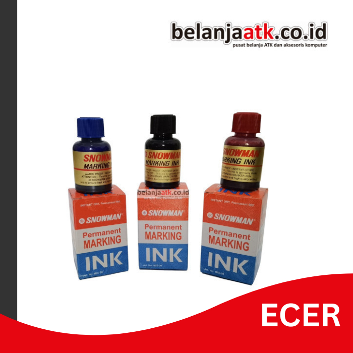

[ECER] Tinta Spidol Permanen Snowman MIG-20 25 Ml (Refill Aneka Warna G-12)