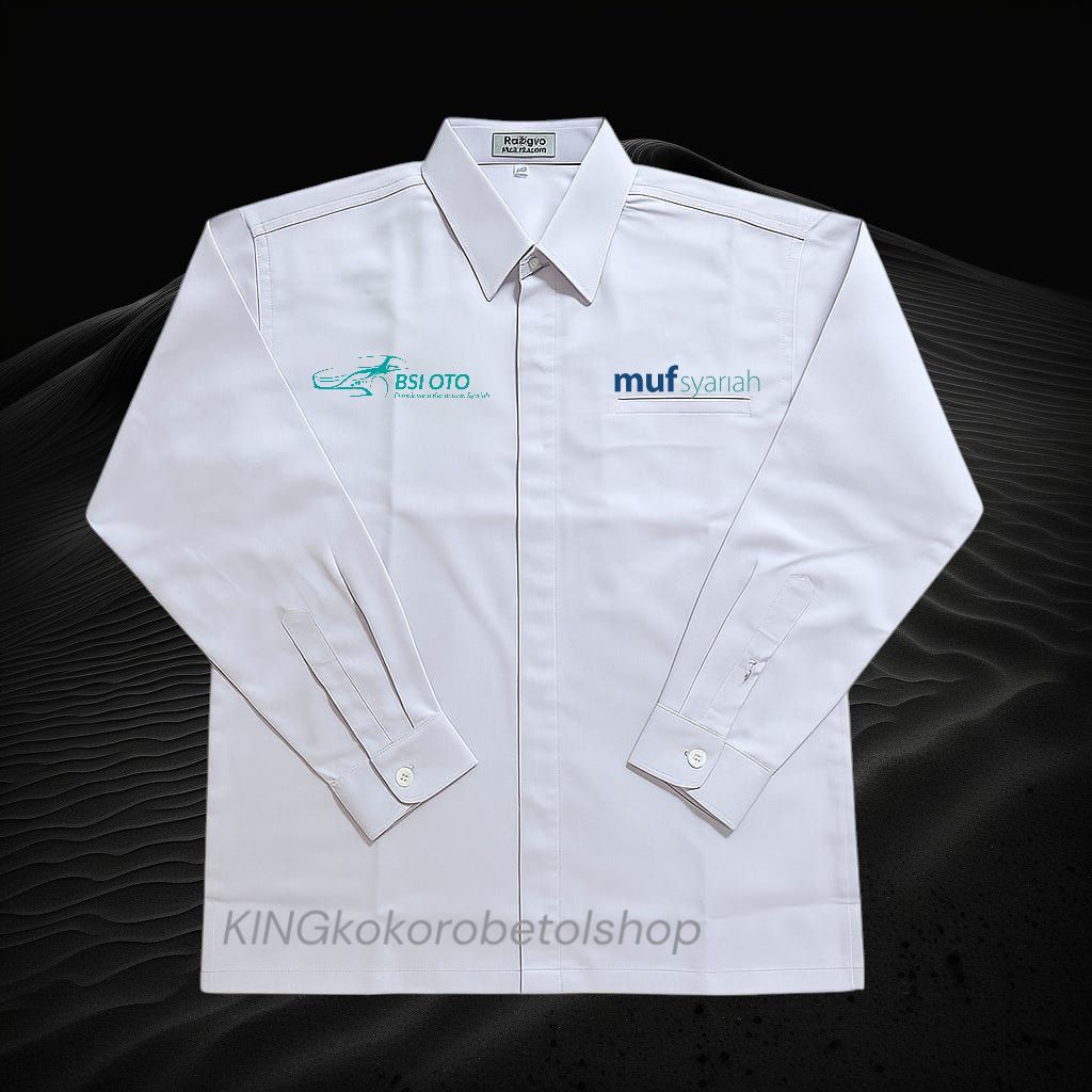 Kemeja MUF SYARIAH BSI OTO Bordir kemeja pdh kantong satu
