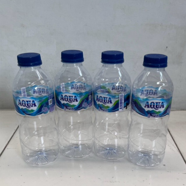 Botol Aqua bekas kecil 330ml siap pakai untuk kerajinan tangan