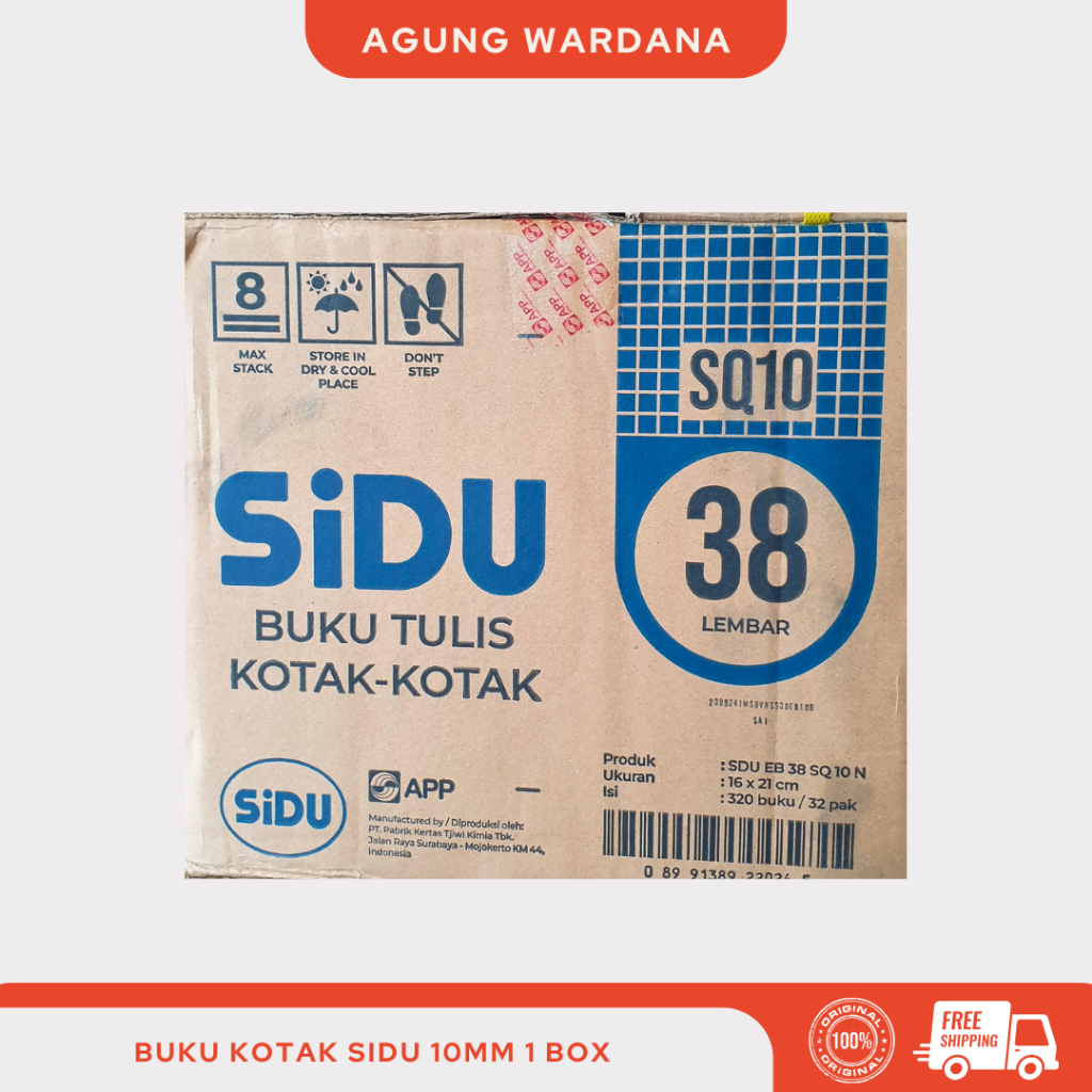 

BUKU KOTAK TANGGUNG SQ 10 1X1 CM SIDU 1 DUS / BOX ISI 32 PAK (320 PCS)