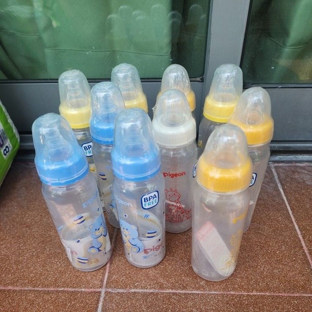 BUNDLE 2 BOTOL PIGEON 240ML SLIM NECK NIPPLE L