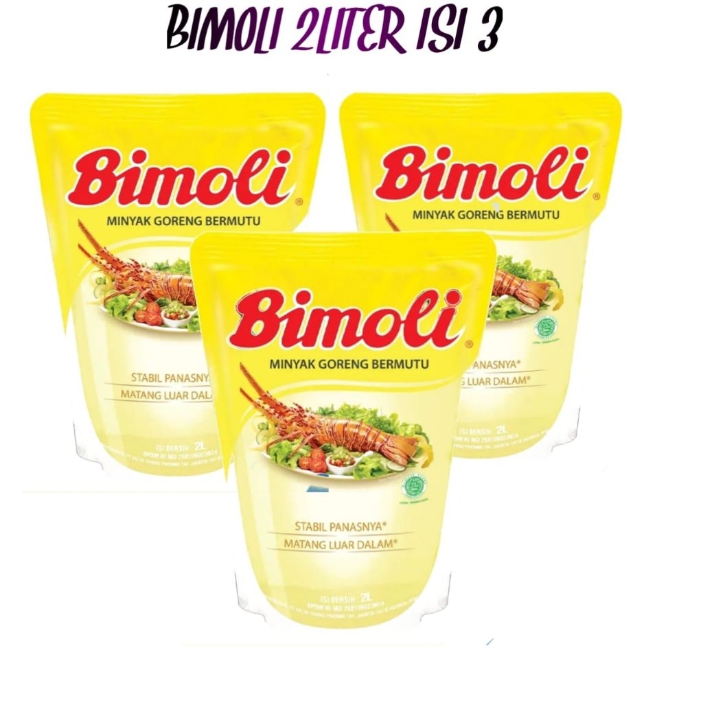 

Bimoli 2L isi 3pcs (6L) Minyak goreng premium