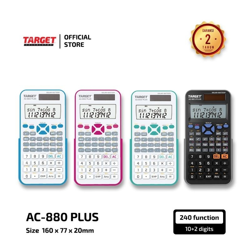

Target AC-880 PLUS - Scientific Calculator - 240 Fungsi