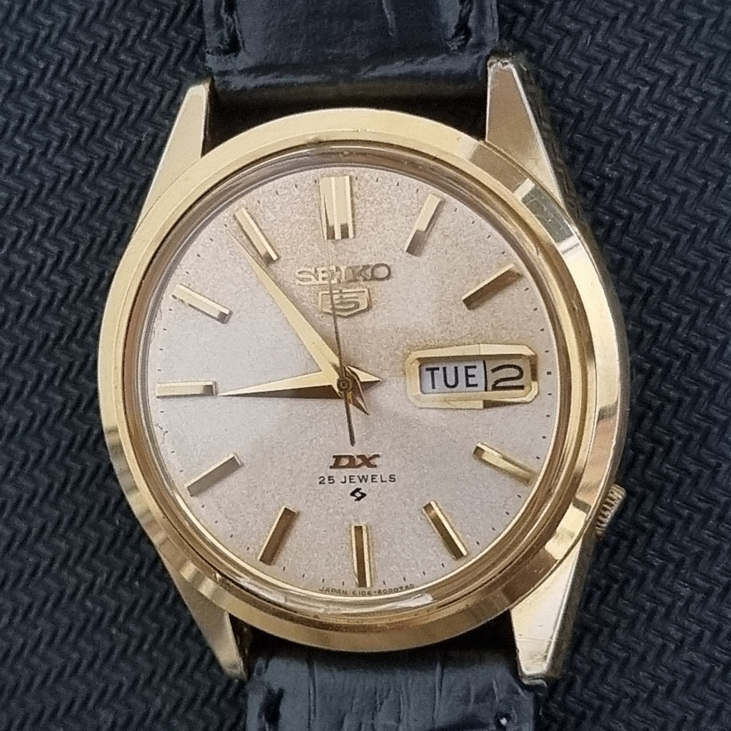 Seiko 5 DX 25 Jewel 6106-8000 Vintage Rare