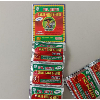 Obat Sakit Gigi Cap Pak Tani Renceng Isi 12 Sachet