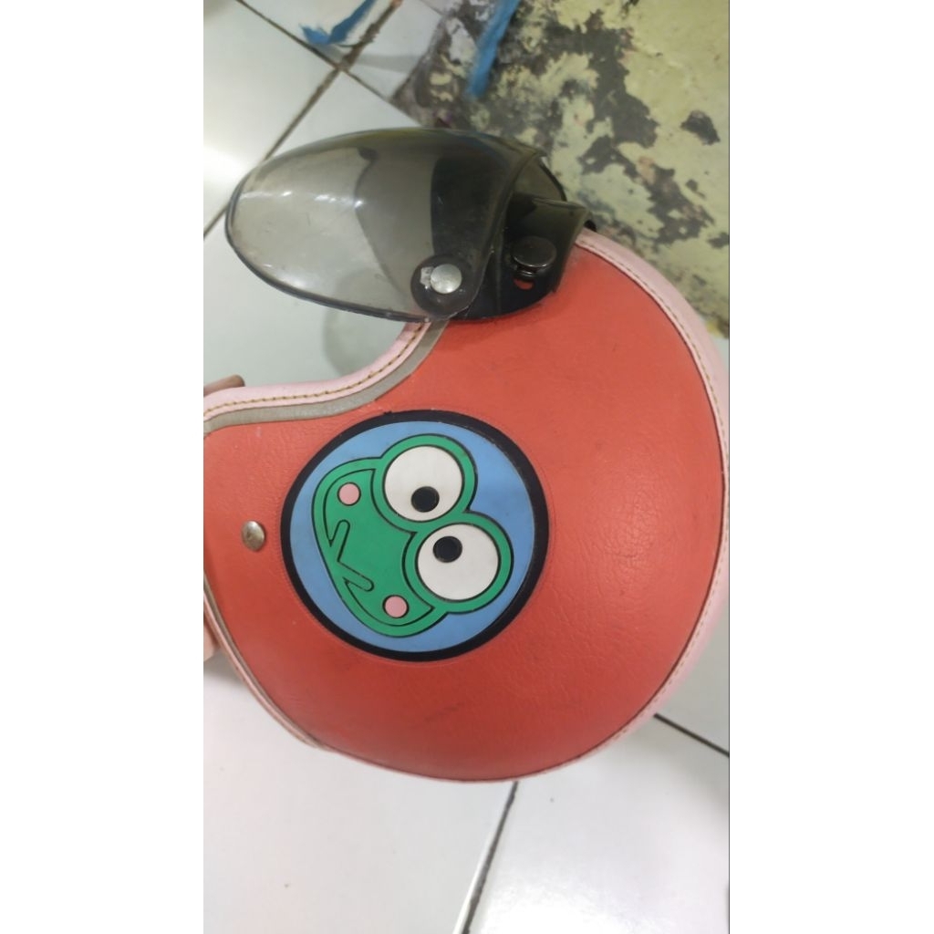 Helm bogo anak keroppi merah pink preloved
