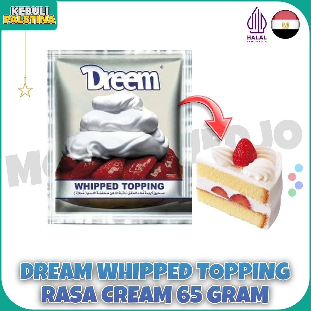 

DREAM WHIPPED TOPPING CREAM ASLI 45 GRAM DARI MESIR