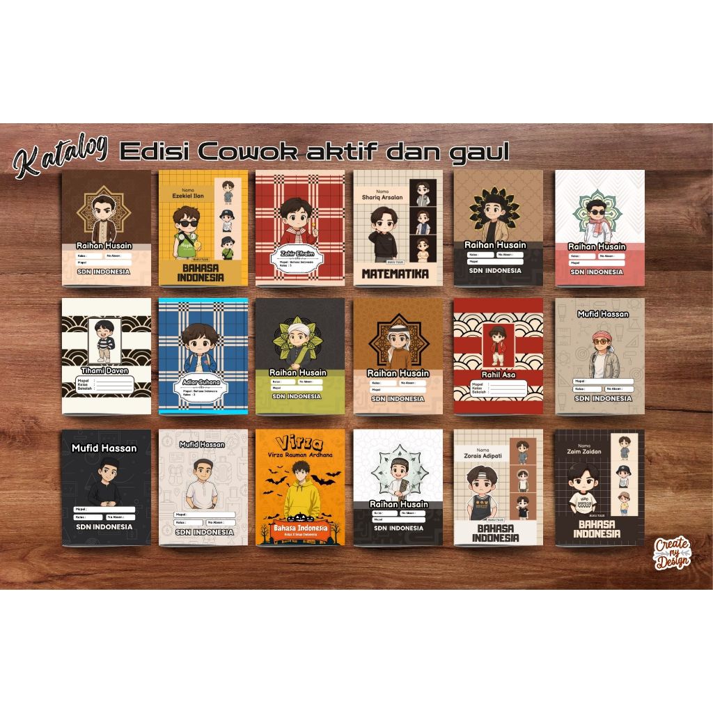 

Buku Tulis Custom edisi cowok aktif dan gaul