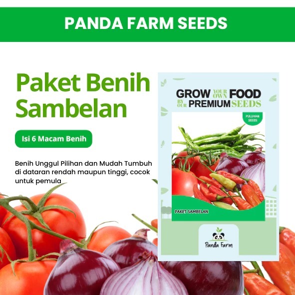 Paket Hemat Benih Sambelan aneka Cabai+tomat+bawang merah