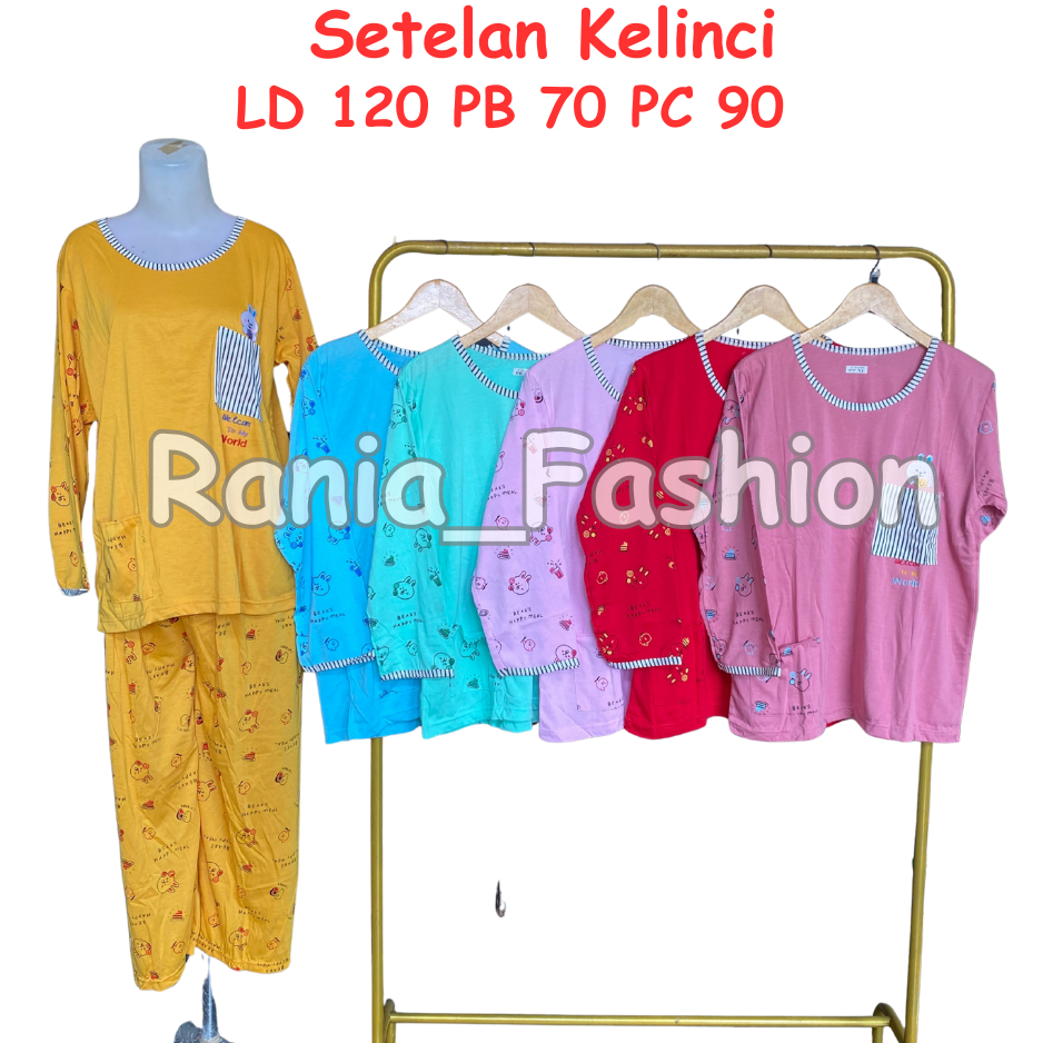 Daster Rania Fashion Motif SETELAN KELINCI Viral Terbaru