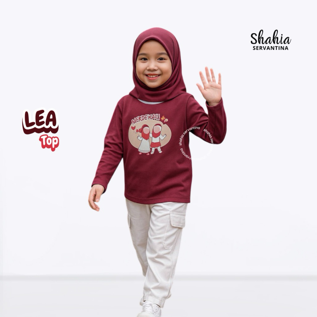 LEA TOP/Kaos Kemerdekaan Anak Lengan Panjang (Atasan Saja)