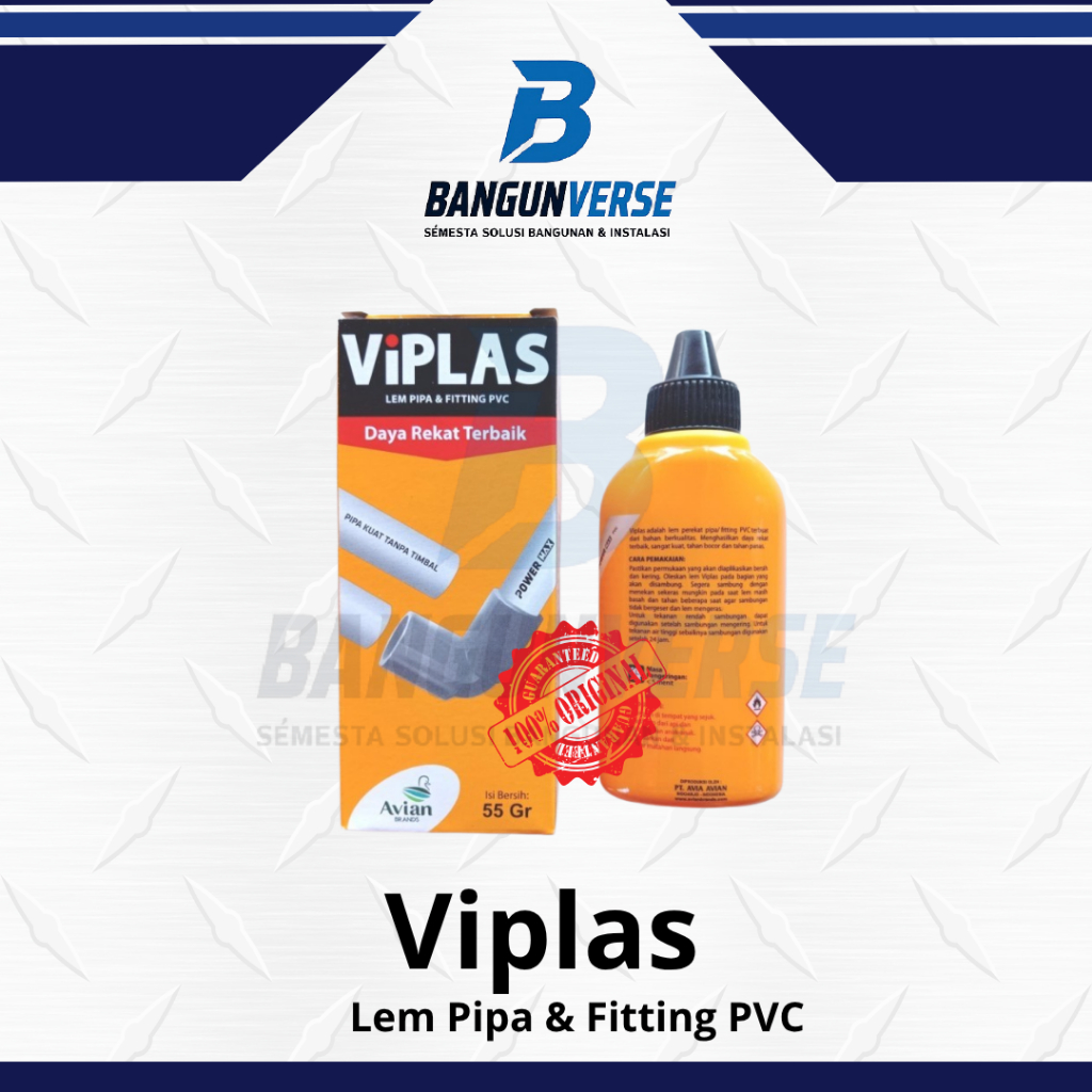 Lem Pipa PVC Viplas. Lem Pipa Cair