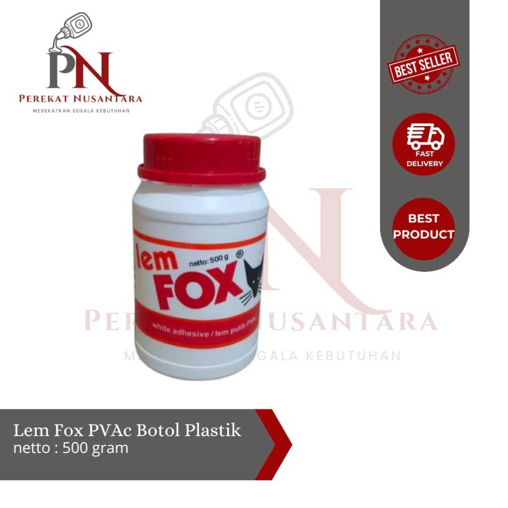 

Lem Fox PVAc Botol 500 gr| Lem Serbaguna Kayu & Kertas (Satuan)