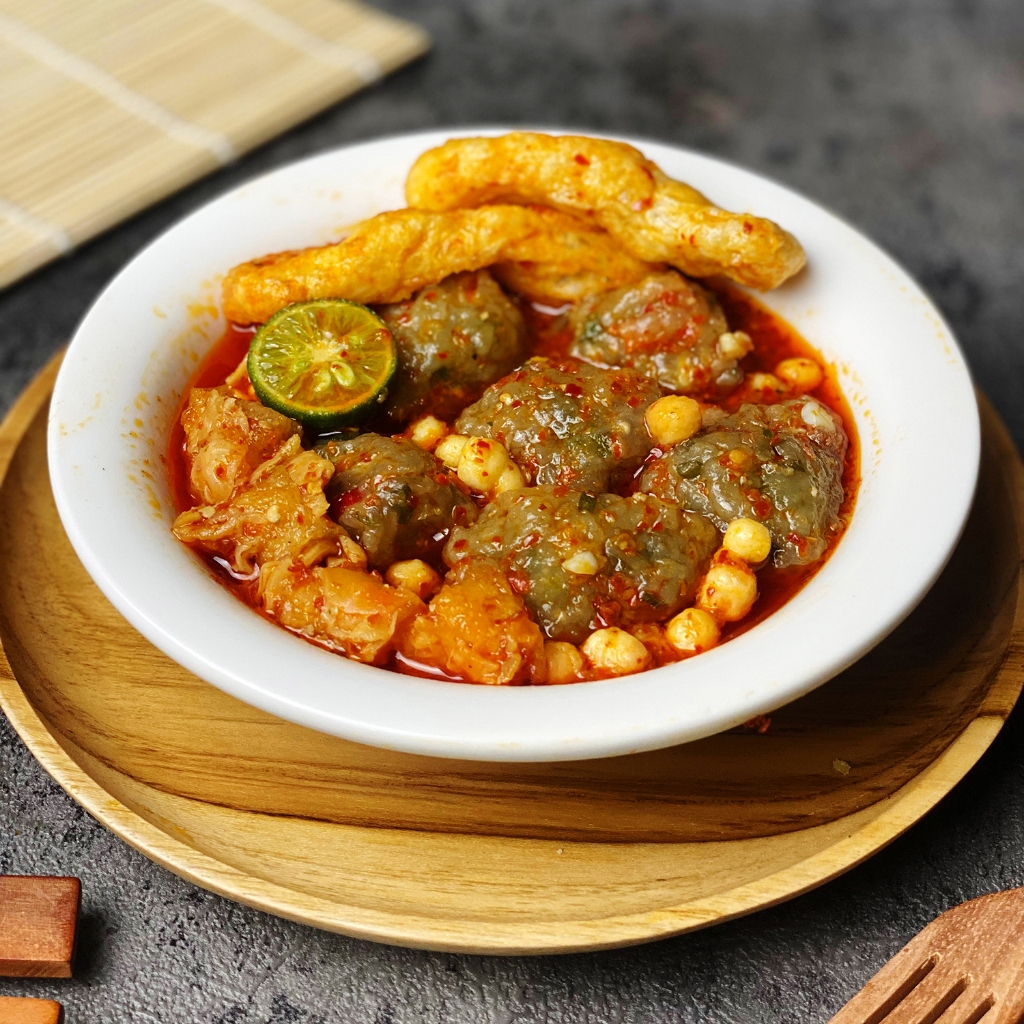 

GOLDEN CIRAWANG/CIRAWIT Baso Aci Tulang Rangu Bawang Komplit pedas gurih nikmat kemasan Instan