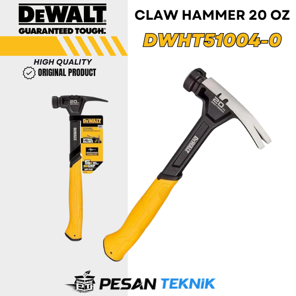 Palu Kambing Claw Hammer 20 Oz DEWALT DWHT51004-0