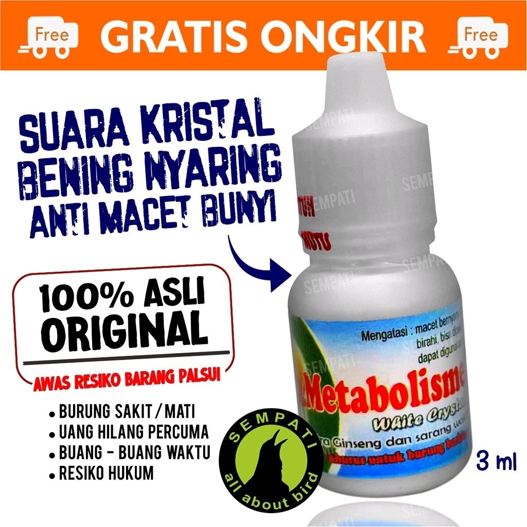 METABOLISME MASTER WHITE CRYSTAL BMW OBAT BURUNG SAKIT MACET BUNYI METABOLISME BIRAHI TIDAK STABIL S