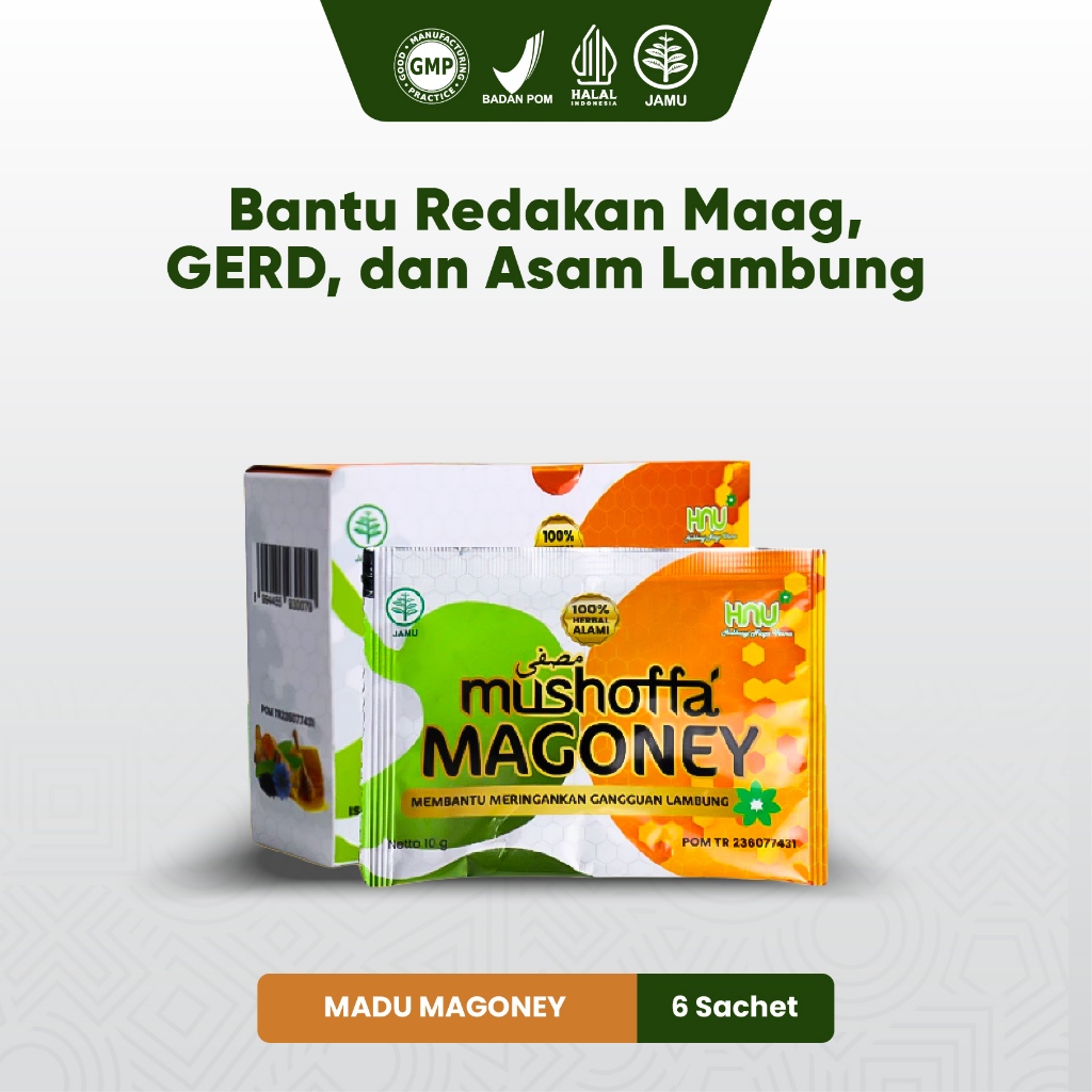 

Madu Magoney Mushoffa Membantu Meringankan Gangguan Maag Lambung Isi 6 Sachet