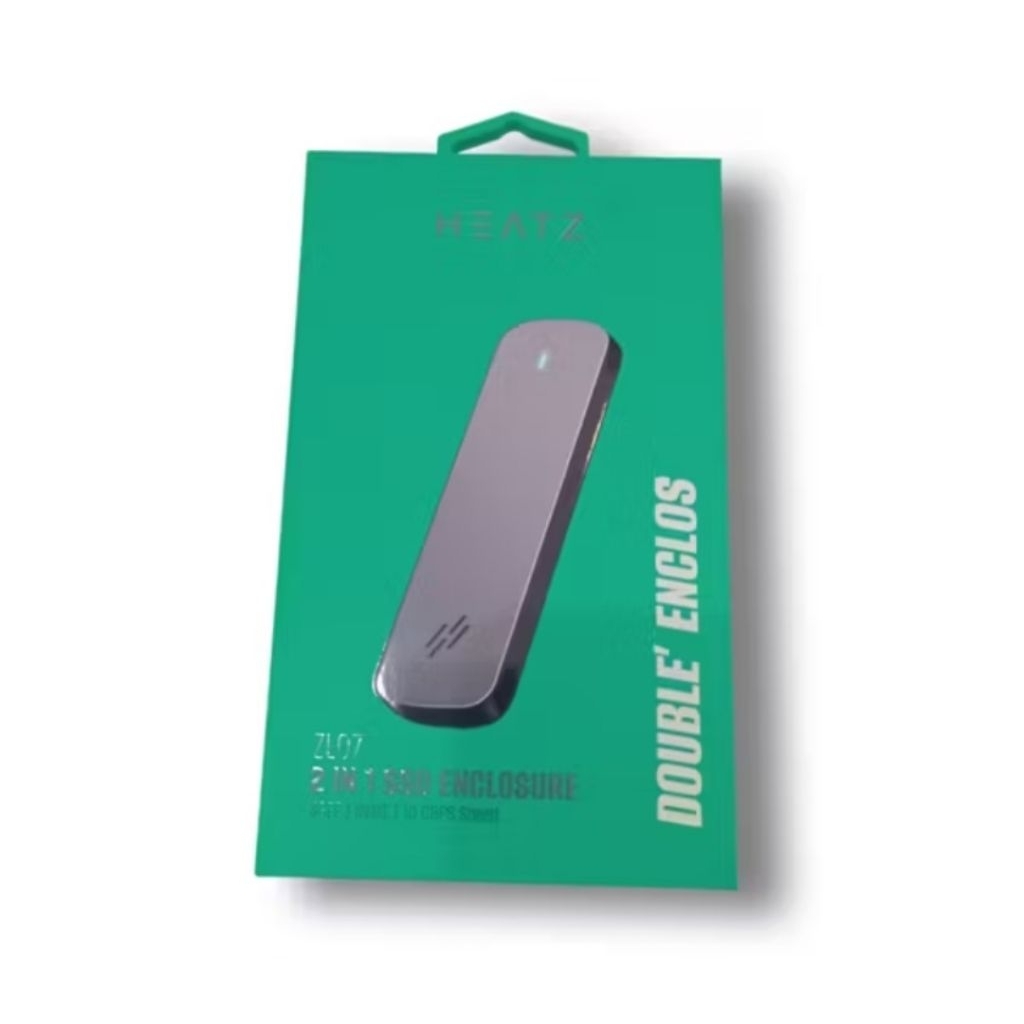 HEATZ 2 IN1 SSD ENCLOSURE CASE | NGFF | NVME | 10 GBPS SPEED CASING HDD NVME DOUBLE ENGLOS USB 3.0 I