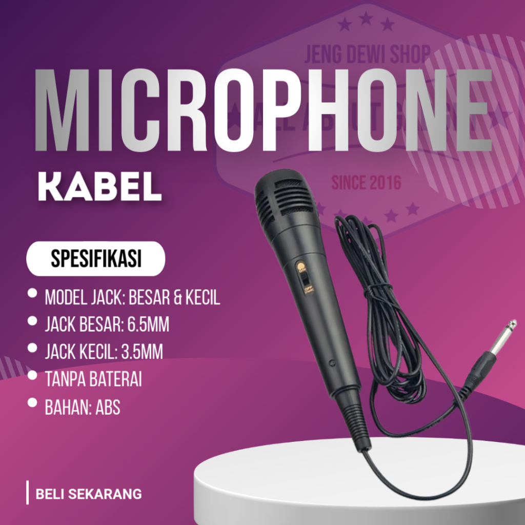 Mic Karaoke Microphone Kabel Hi-fi Suara Bagus