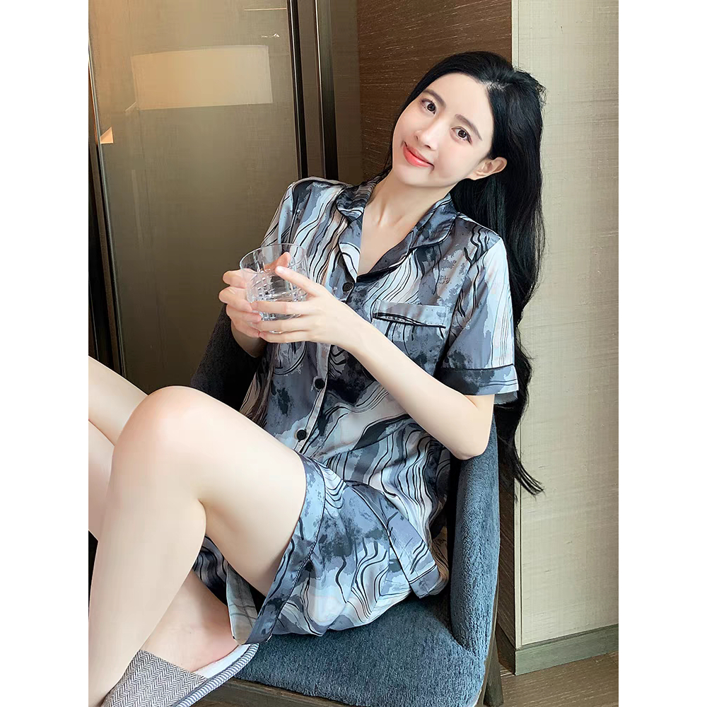 Piyama Sutra Es Wanita - Sejuk Tidak Panas, Berbagai Desain Lucu & Elegan/daster/baju tidur wanita/b