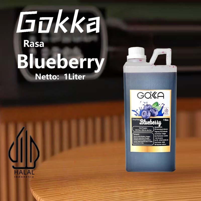 

Gokka Sirup Blueberry 1L - Minuman Segar Rasa Blueberry / BlueberrySyrup