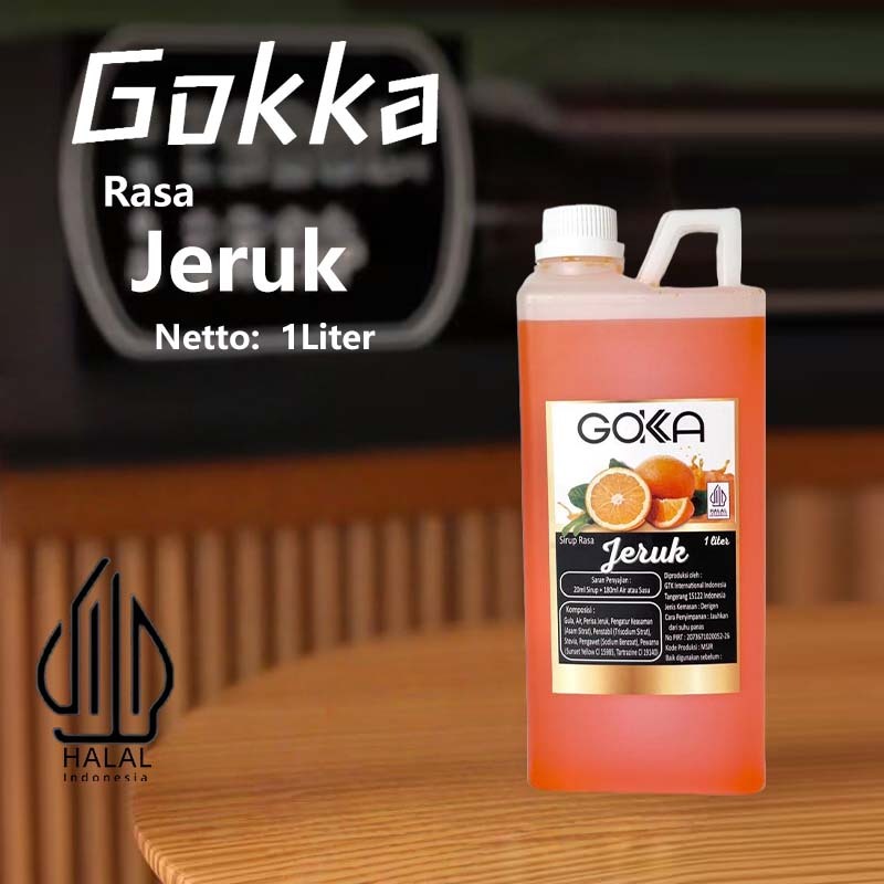 

Gokka Sirup Jeruk 1L - Minuman Segar Rasa Jeruk /Jeruk Syrup