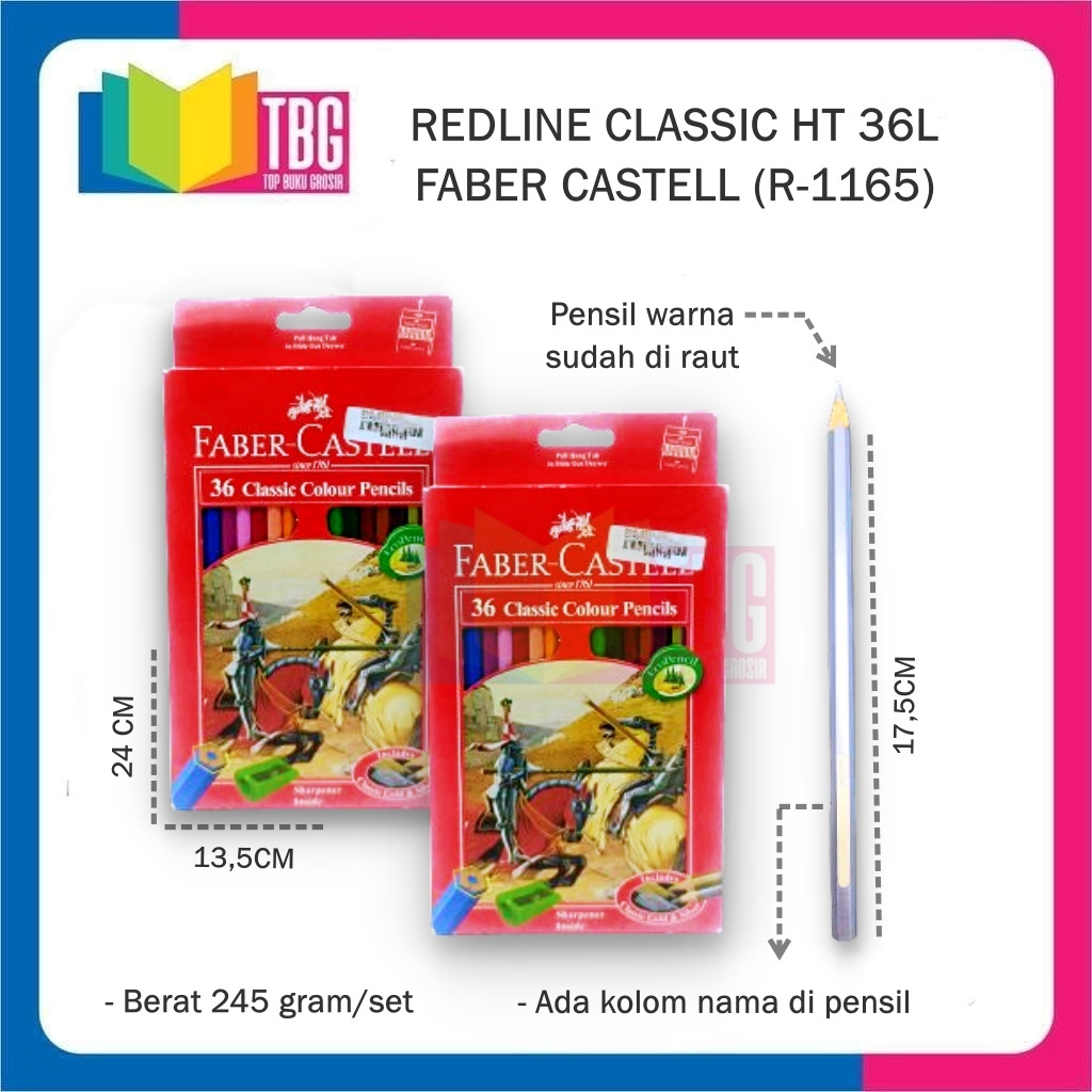 

1 SET PENSIL WARNA REDLINE CLASSIC HT 36L FABER CASTELL (R-1165)