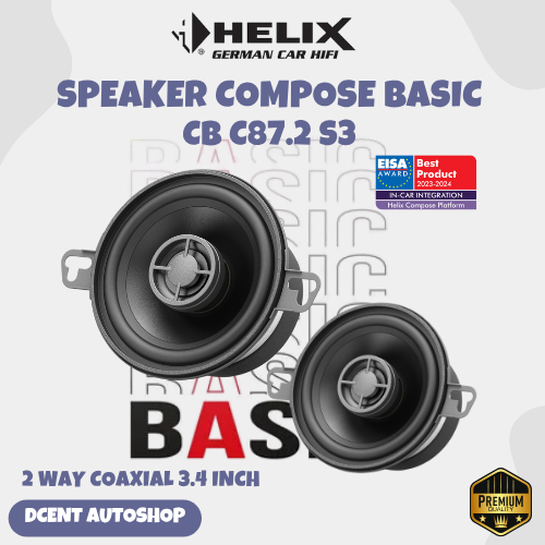 Speaker 2-Way Coaxial Mobil - Speaker Helix Compose Basic CB87.2 S3 - 2 Way Coaxial 3.4 Inch - Speak