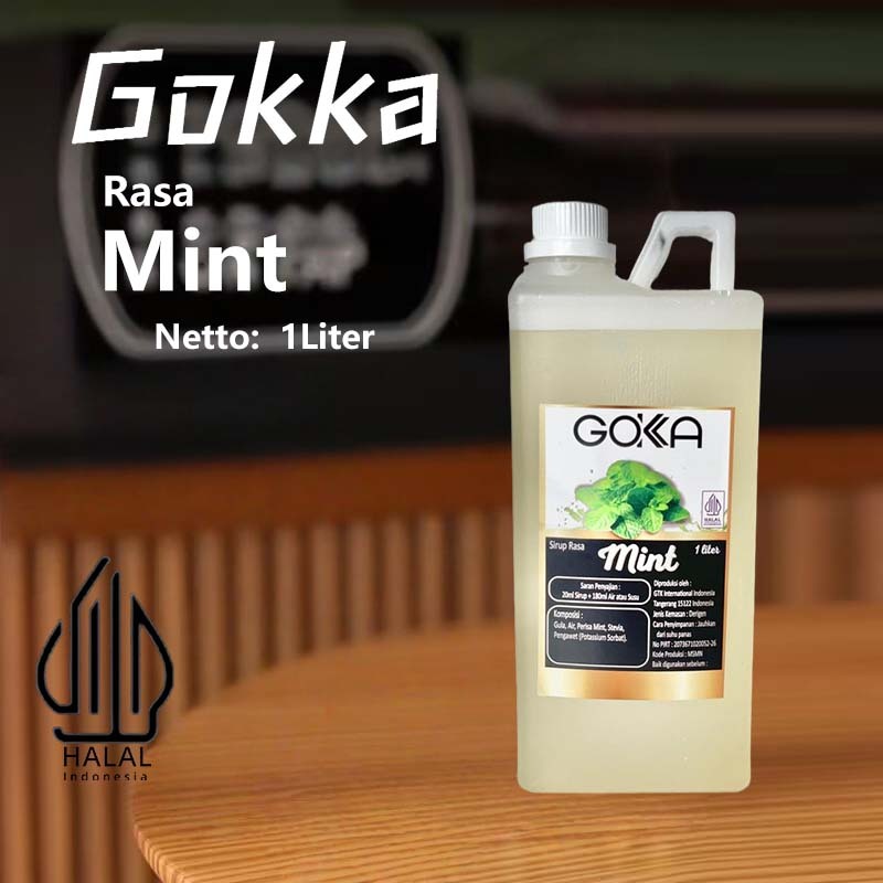 

Gokka Sirup Mint 1L - Minuman Segar Rasa Mint / Mint Syrup