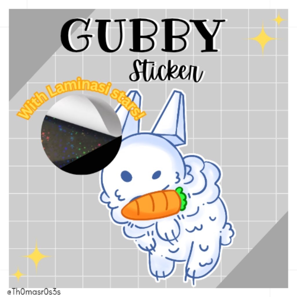 

[OPEN] Roblox GUBBY star vinyl sticker