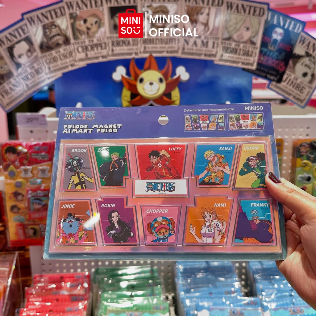 MINISO X One Piece Puzzle Fridge Magnet Hiasan Kulkas Karakter Anime One Piece