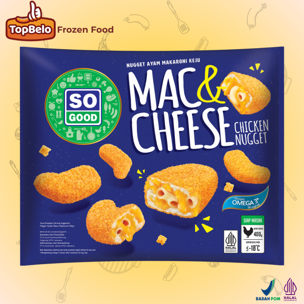 

SO GOOD Nuget Mac n' Cheese 400gr - Top Belo Frozen Food