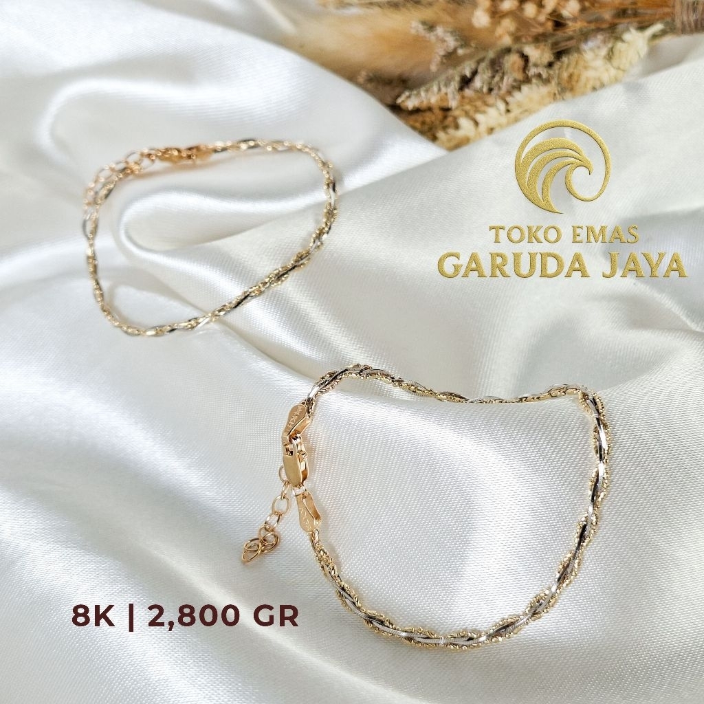 GELANG EMAS AURORA TWIST 8K | GELANG EMAS 8K | GELANG 2 GR