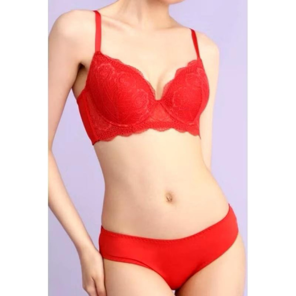 Bra Set Brokat Wanita Pierre Cardin 73629 - Busa Tipis - Size 34B