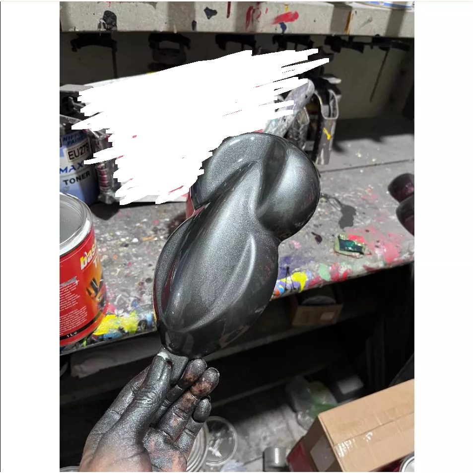 Cat pu dark grey metalic / cat abu abu metalic