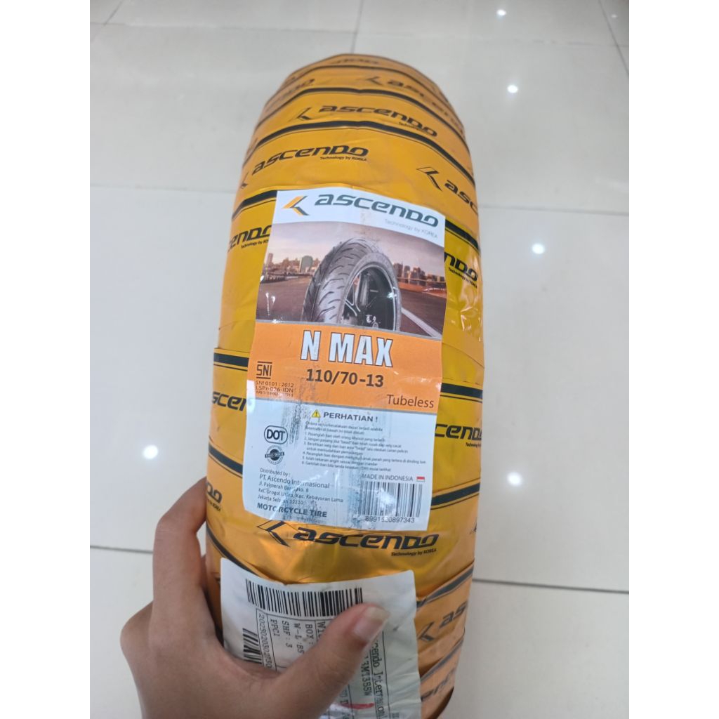 BAN LUAR ASCENDO 110/70-13 TUBLES / NMAX