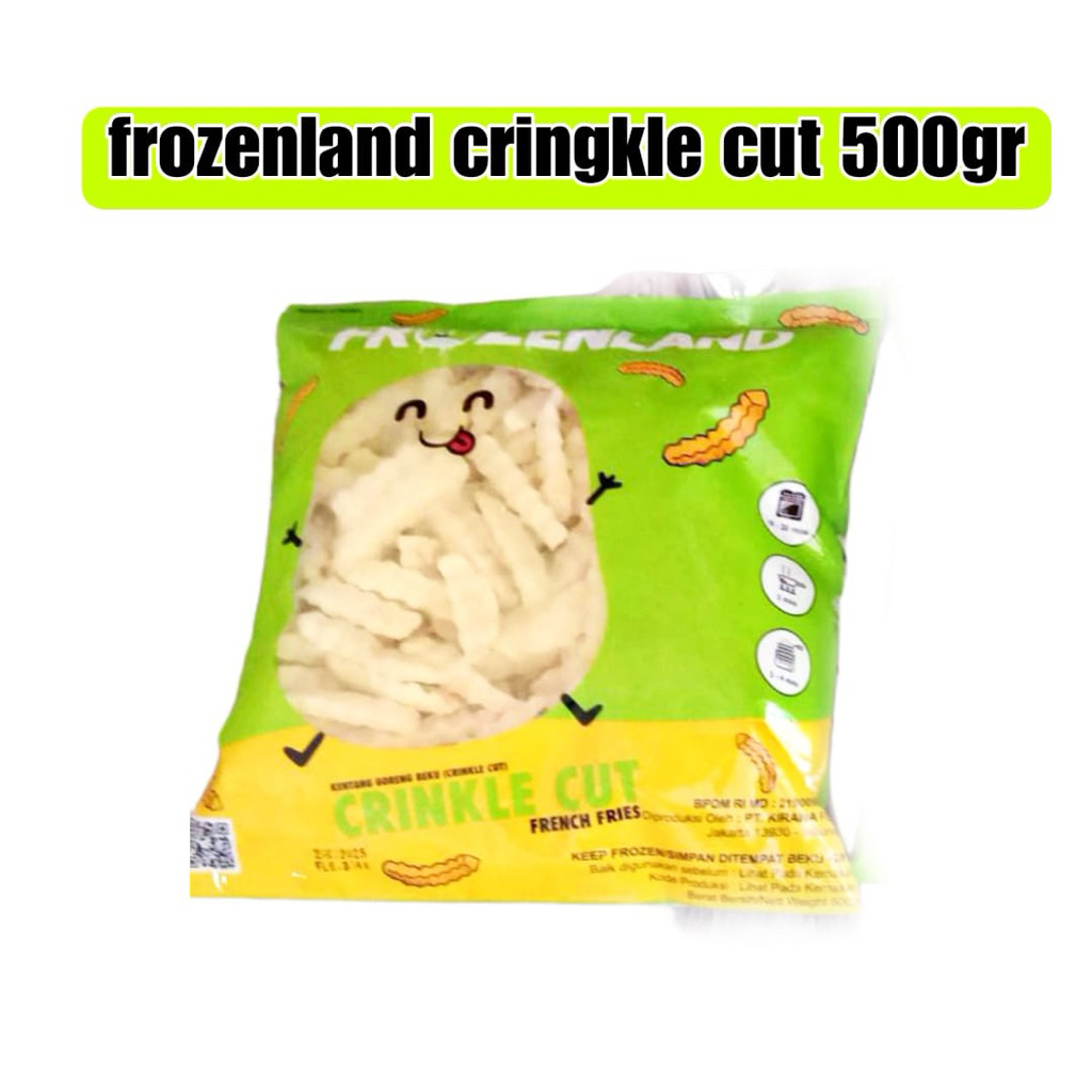 

Frozenland kentang goreng cringkle cut 500gr