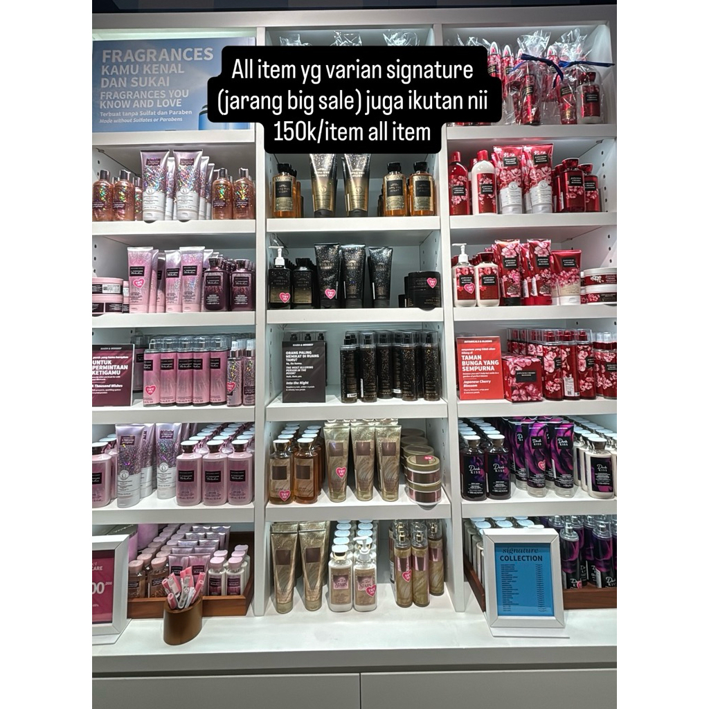 Bath & Body Works semi annual sale body mist / bbw lotion / dark velvet oud / among the clouds / bbw