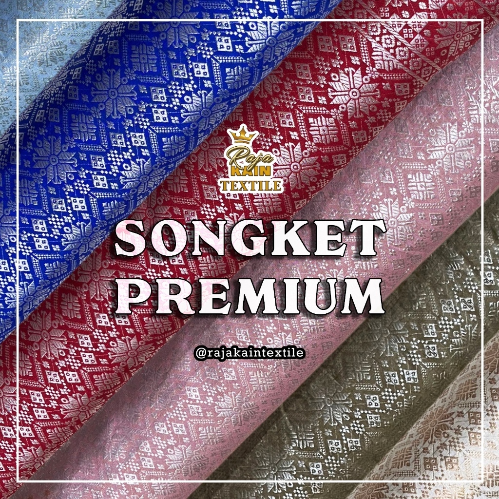 Bahan / Kain Songket Tenun Semi Palembang kain bawahan  Bahan Songket Palembang ( 1 ROLL = 50 YARD )