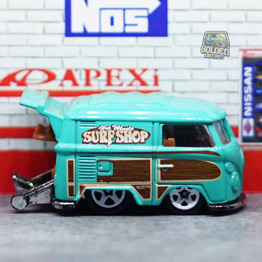 HOT WHEELS VOLKSWAGEN KOOL KOMBI SURF SHOP GREEN - LOOSE (GOOD CONDITION)
