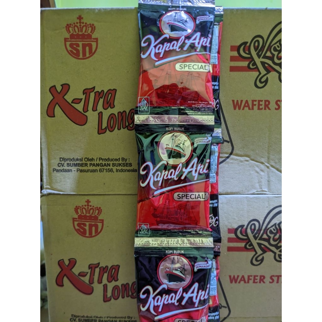 

kopi KAPAL API SPECIAL kemasan 30g 1 renceng isi 10 sachet