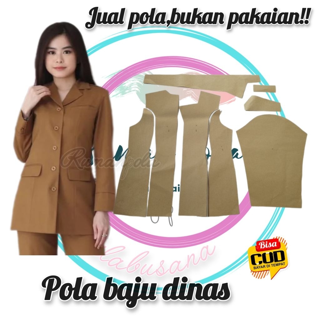 Pola Instan Baju Dinas/Darma Wanita Dewasa