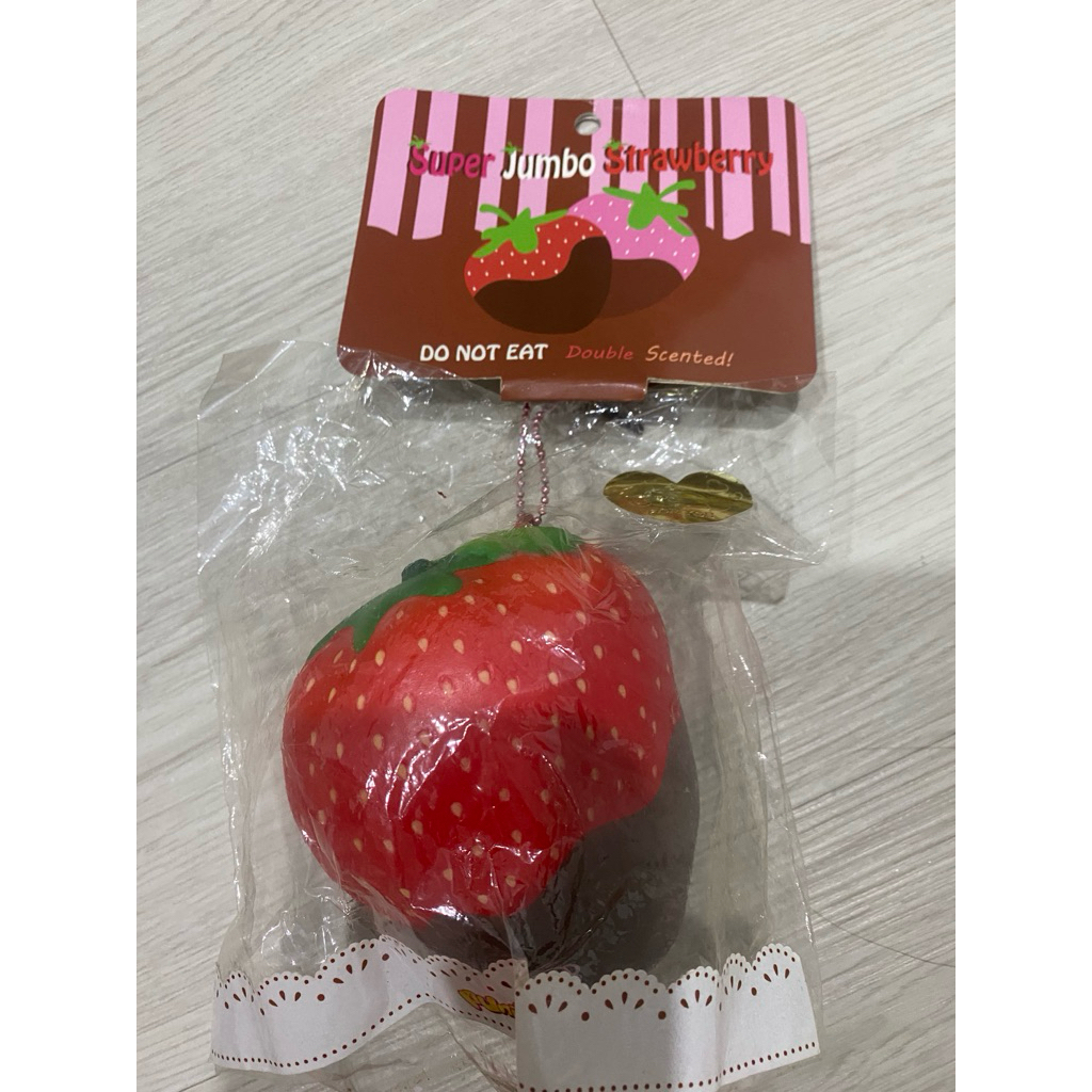 puni maru jumbo strawberry squishy preloved