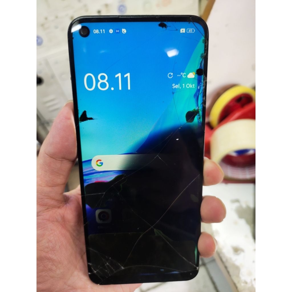 LCD oppo A53/A54/A33REAL7i/C17 second minus bercak