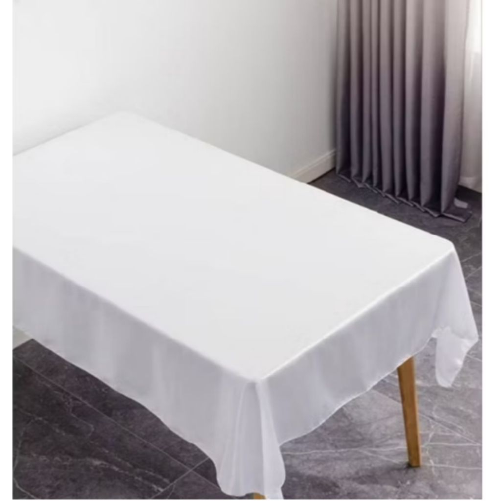 Taplak Meja 1,5 meter X 1,5 meter//Kain Putih Polos//Taplak Meja Makan//Kain Parasut