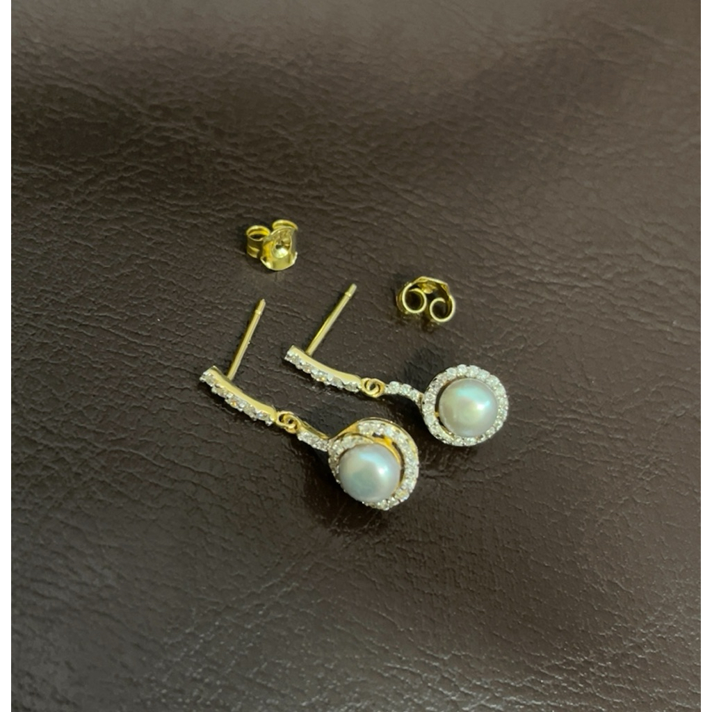 Anting lapis emas mutiara air tawar asli lombok Anting anting wanita Anting mutiara lombok asli Anti