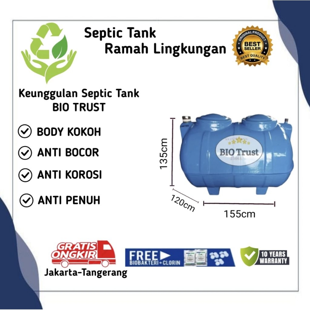 Bio Septic Tank BioTrust,BioTech,bioFill2500L