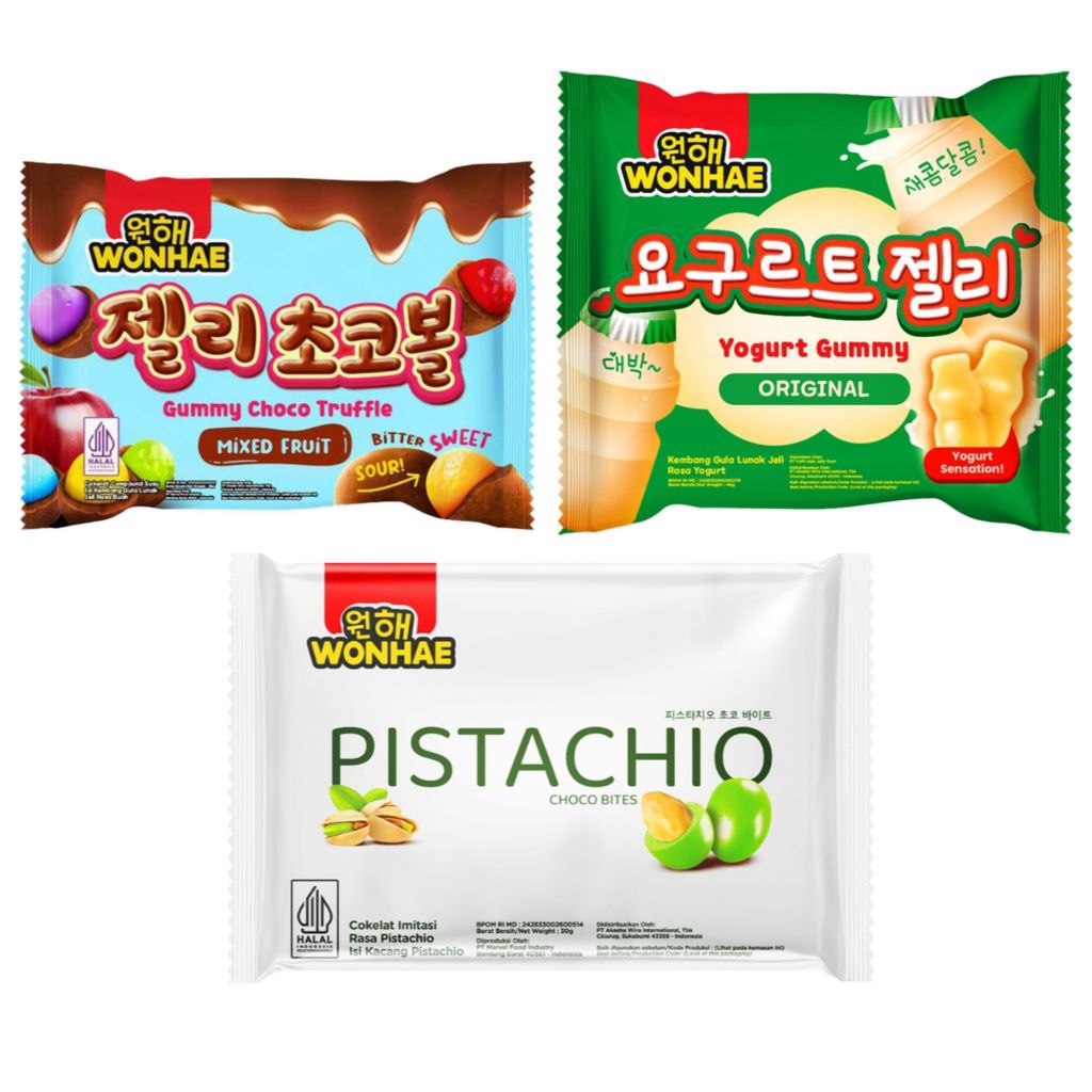 

WONHAE Gummy Choco Truffle Mixed Fruit yoghurt original pistachio