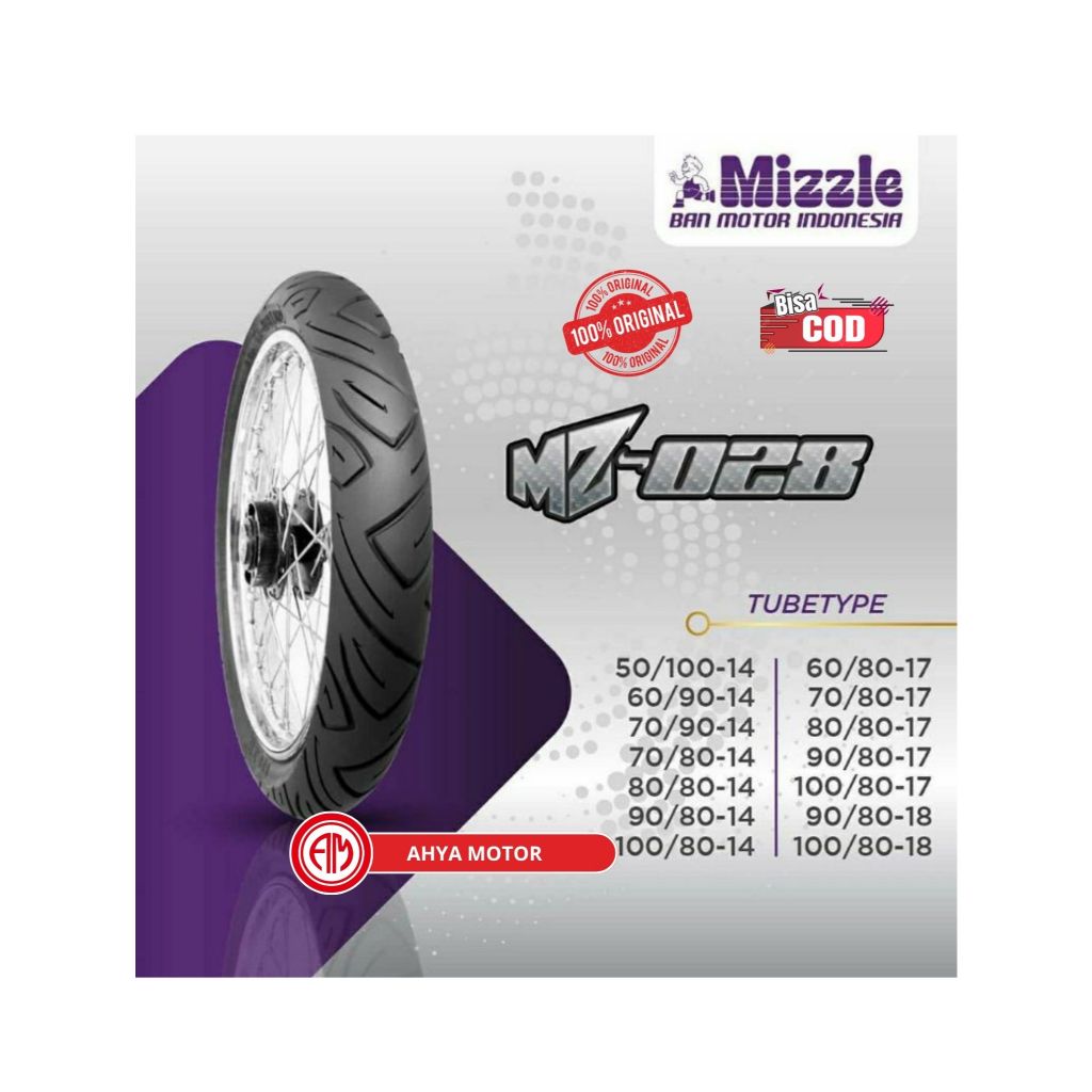 BAN LUAR MOTOR MIZZLE ALL RING 17 MZ 028 dan POWER VTX UNTUK MOTOR RING 17