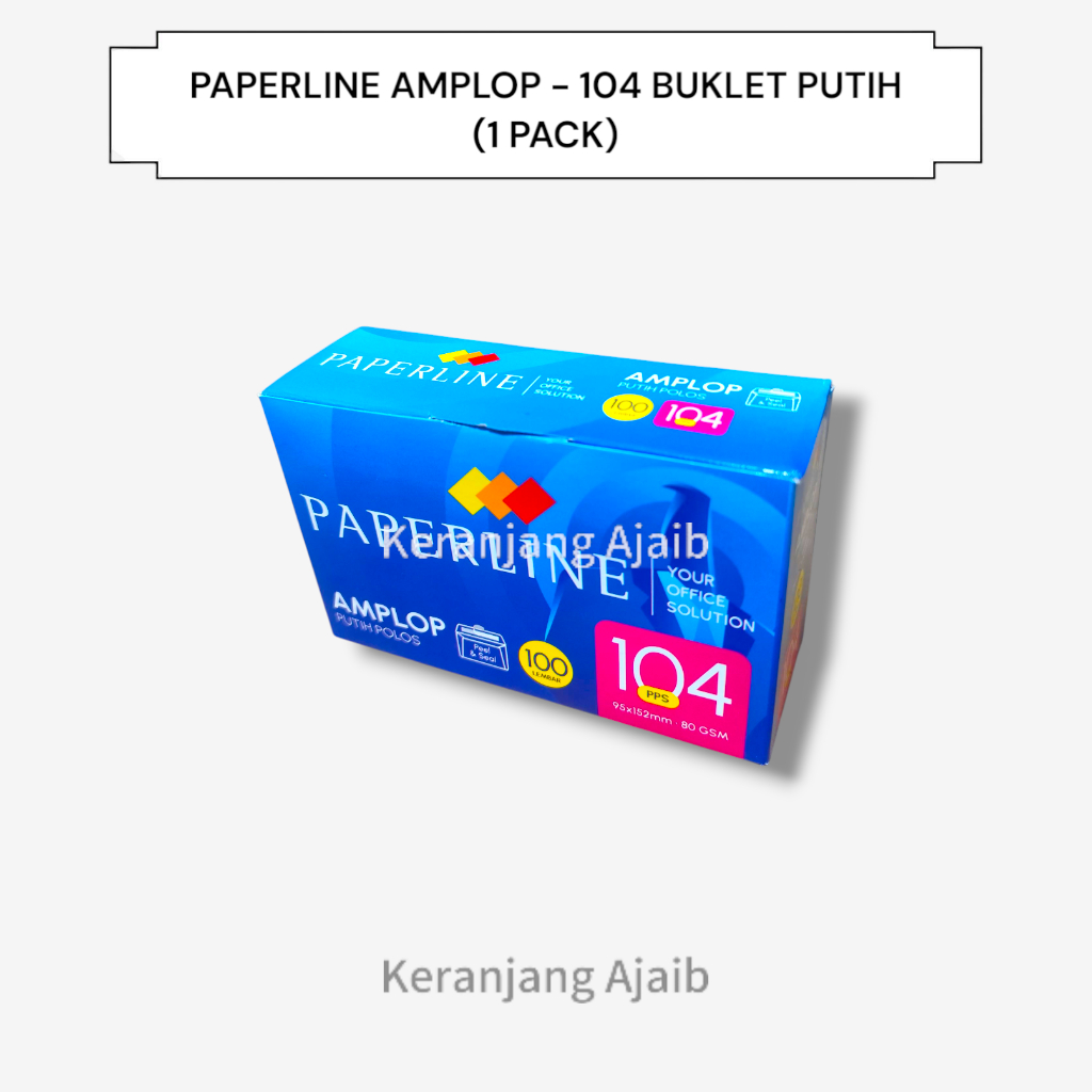 

PAPERLINE AMPLOP - 104 BUKLET PUTIH (1 PACK)